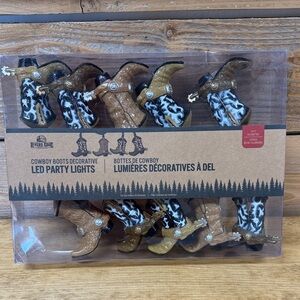 Cowboy Boots Decorative LED Party Lights - Brown and Black